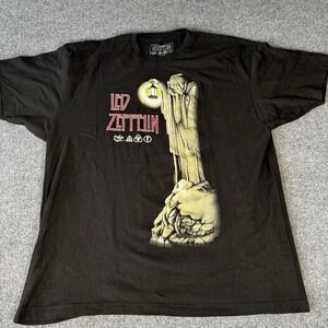 Official Led Zeppelin Hermit Zoso Black Short Sleeve T Shirt Size XL Men's